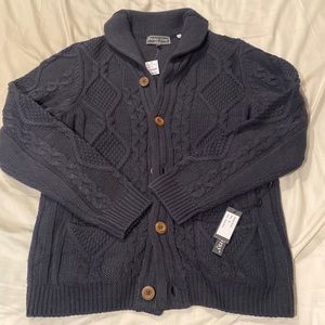 Navy Cardigan Sweater